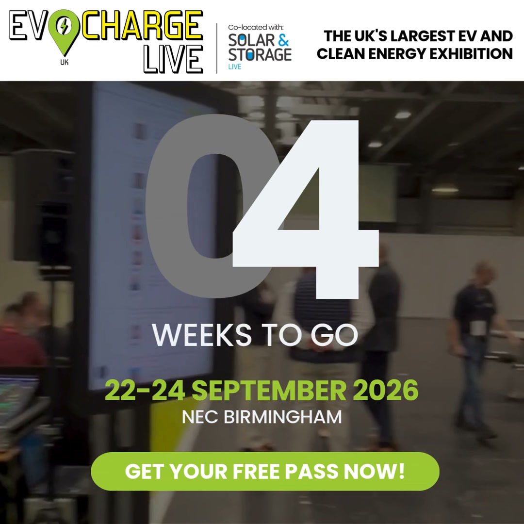FREE ticket to the UK's Largest EV Charging Event! 22-24 Sep The NEC, Birmingham