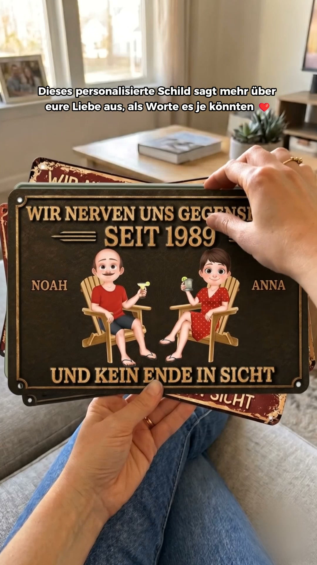 Personalisiertes Türschild für Paare