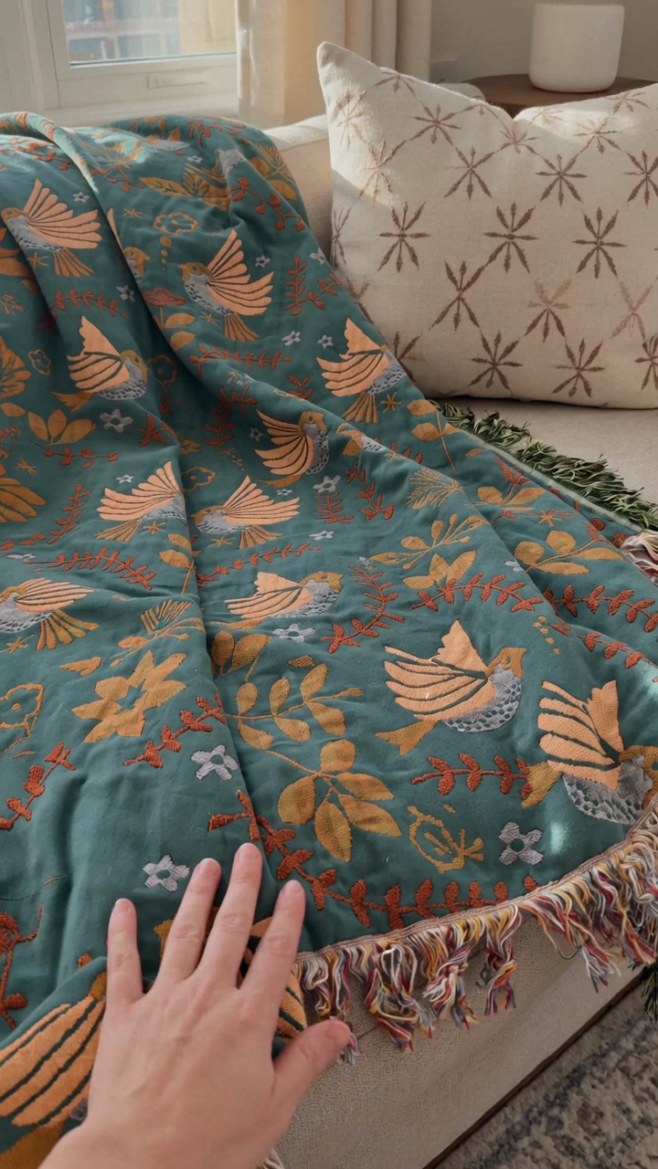Scandinavian Bird Blanket