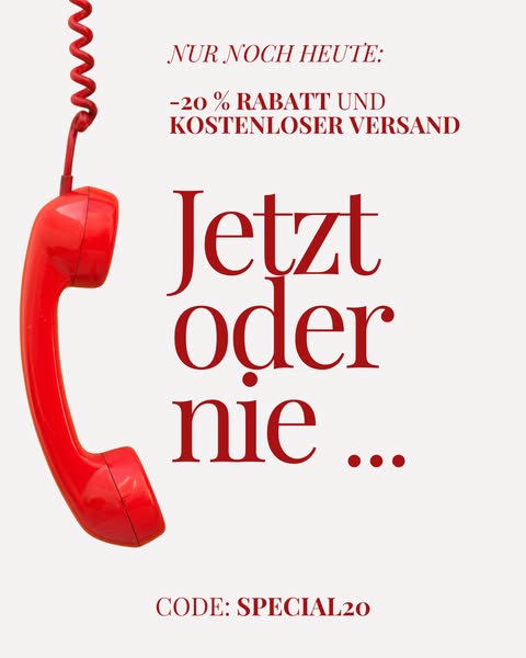 Jetzt oder nie (Nur noch bis Donnerstag, den 10.9.)