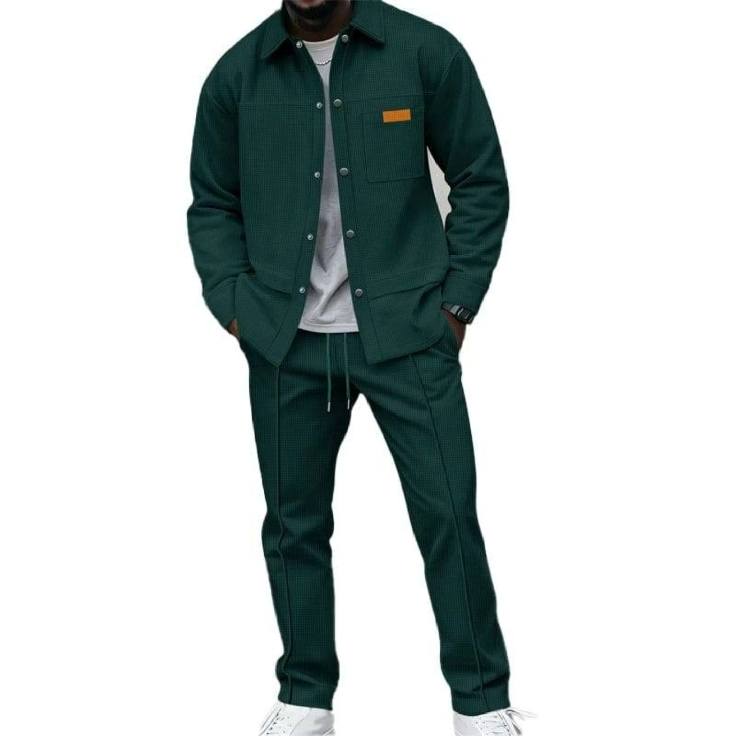 DONACCI Waffle Overshirt Set