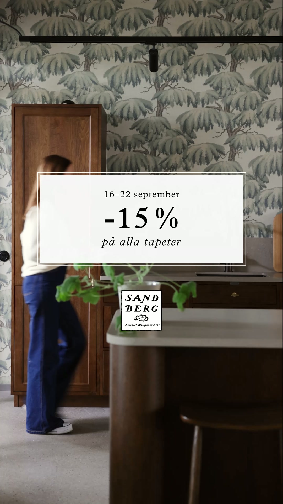 15% rabatt på alla tapeter