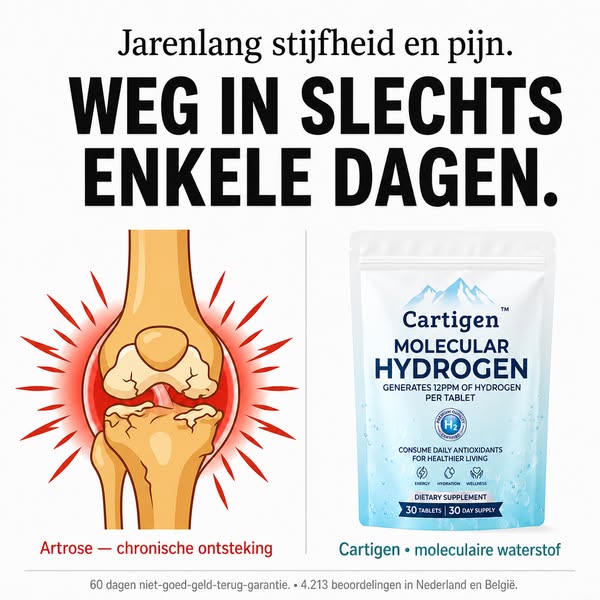 Zo kan één simpel glas waterstofwater in de ochtend je artrose verlichten