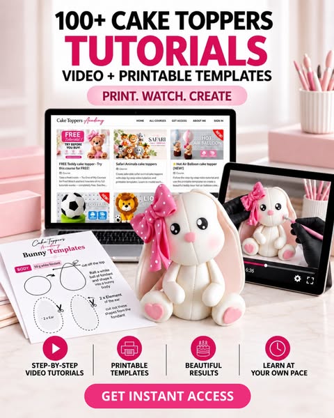 100+ Cake Topper Tutorials with Printable Templates