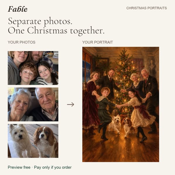 Everyone you love. In one Christmas portrait.