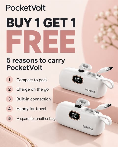Buy 1 Get 1 Free. Five Reasons to Carry PocketVolt.