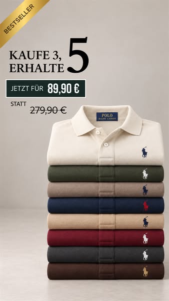5 Polos für 89,90€