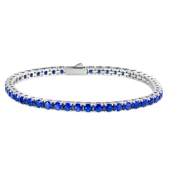 Tennis bracelet blue 4mm+ Free Shipping