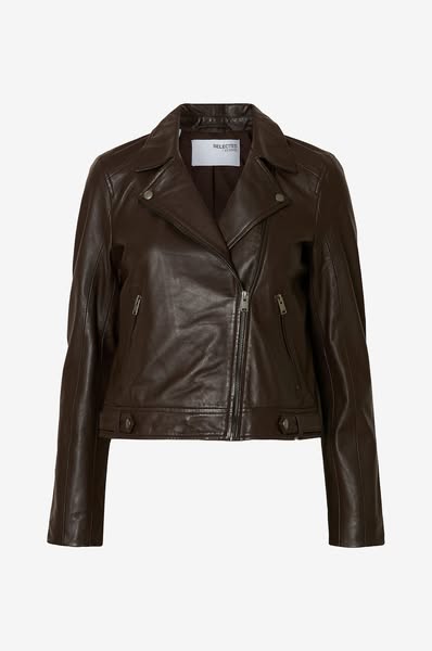 Bikerjacka slfKatie Leather Jacket
