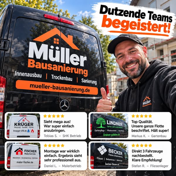 Autowerbung - 90% günstiger als vom Folierer
