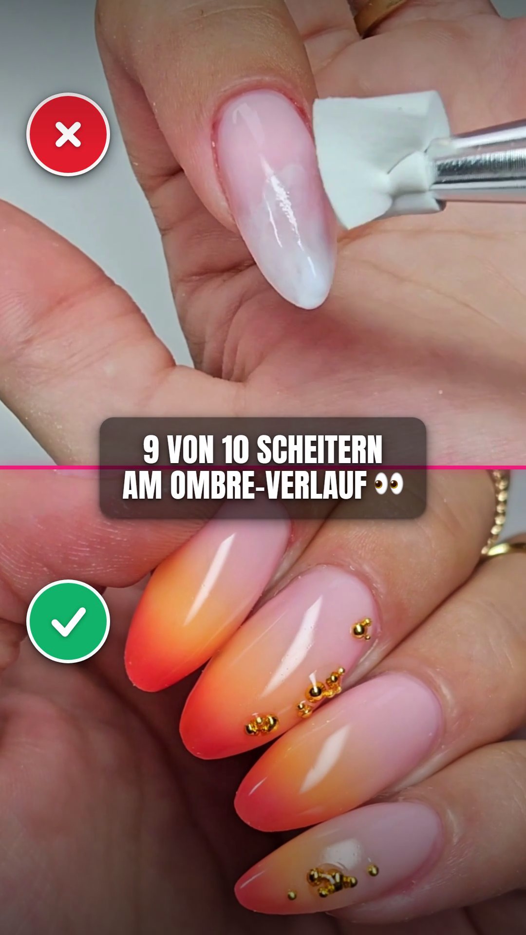 Endlich Ombre ohne Streifen