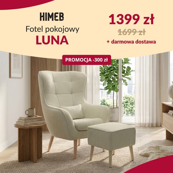 Fotel Luna taniej 300 zł! Teraz za 1399 zł