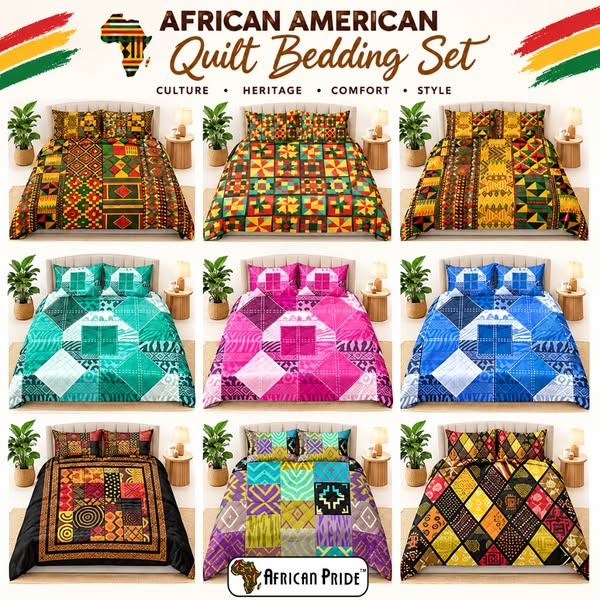 African American Quilt Bedding Set