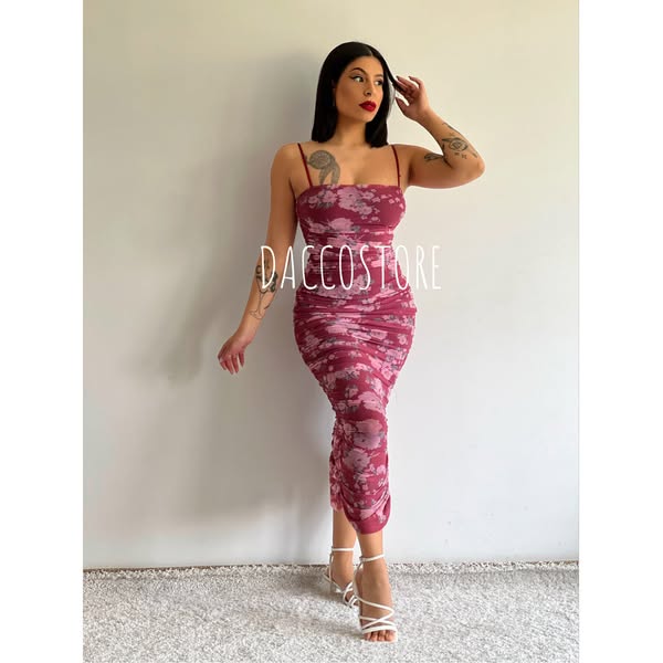 Vestido Flores Midi