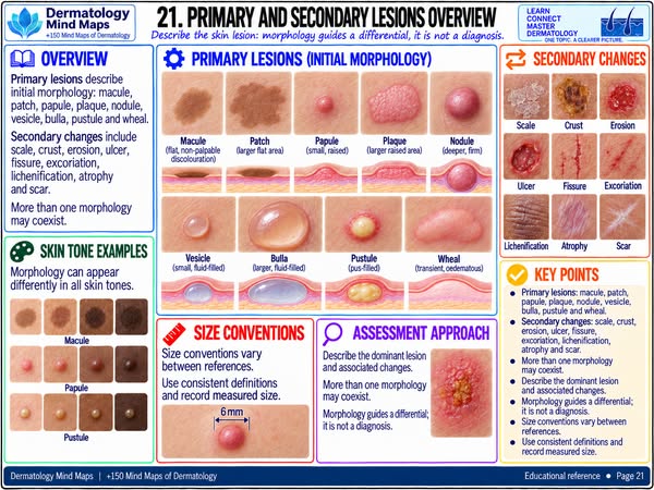 150+ Dermatology Mind Maps
