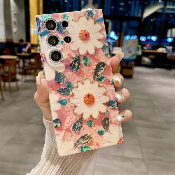 For Samsung - Ins Hot Oil Painting Flower Phone Case