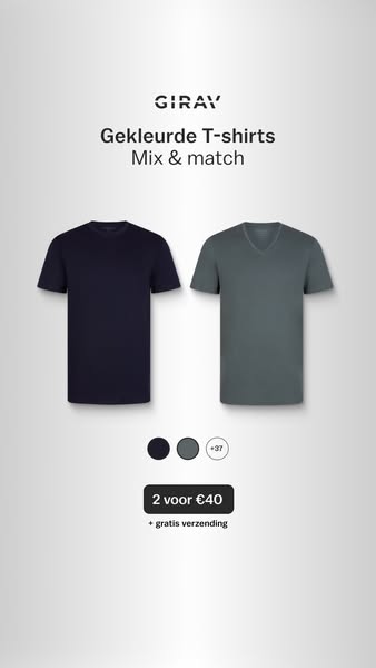 T-shirts: 2 voor € 40