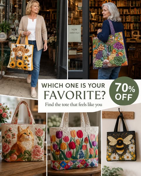 Hand-Quilted Totes, Last Pieces