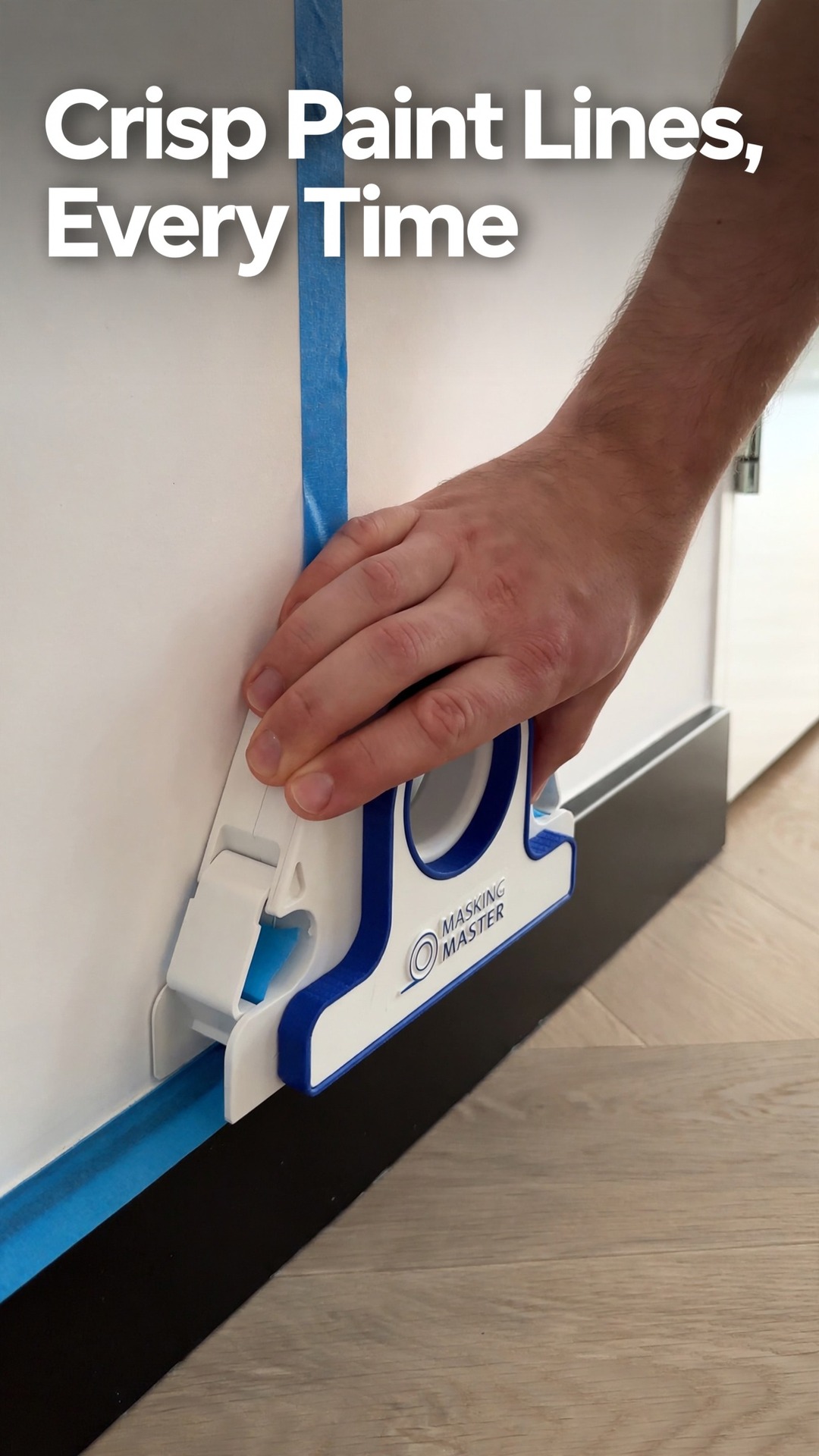 Handheld Painter's Tape Applicator with Built-In Cutter