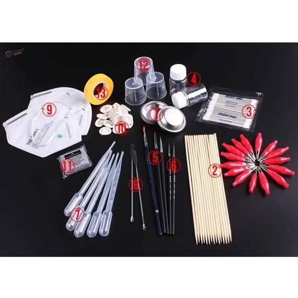 13 in 1 Painting Tools Set For Scale Modeling