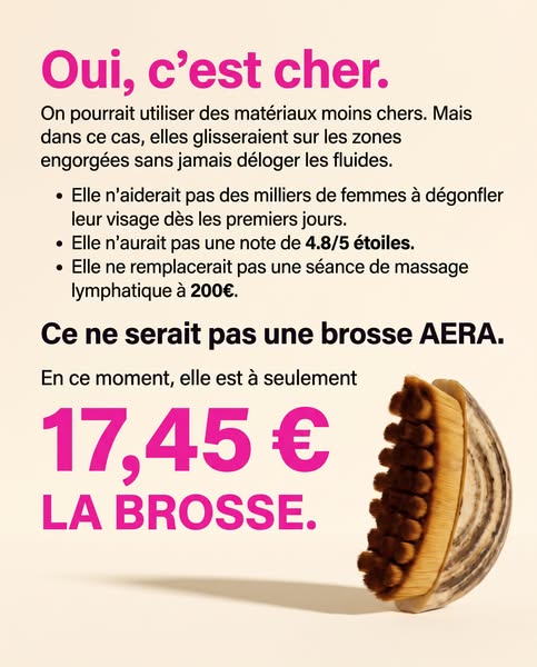 2 minutes par jour = peau plus ferme & moins de gonflements.