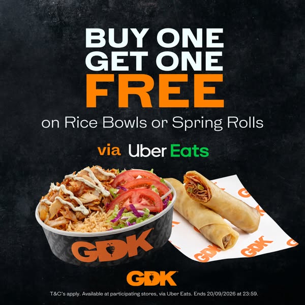 Buy One Get One Free via Uber Eats