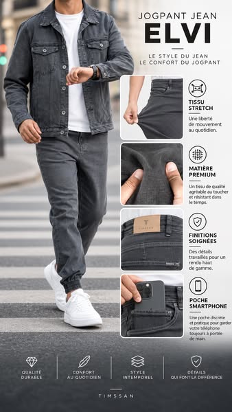 Jogpant jeans - confort