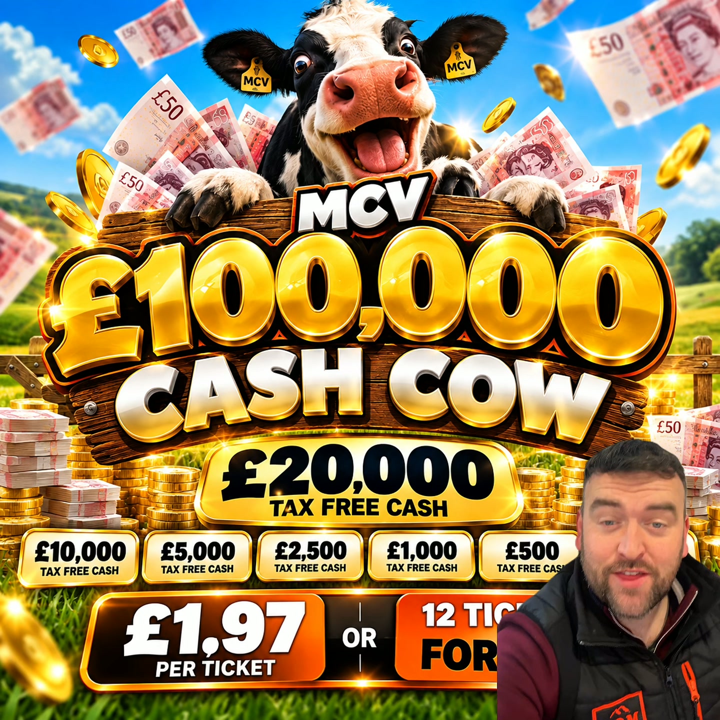 £1.9 To Win Up To £20,000 Cash!