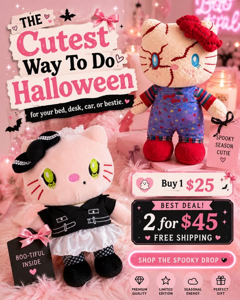 Hello Kitty Spooky Plushie