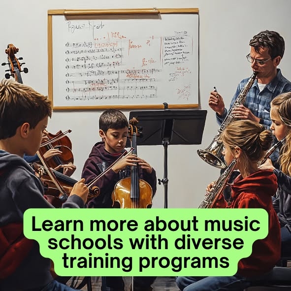 Learn more about music schools with diverse training programs