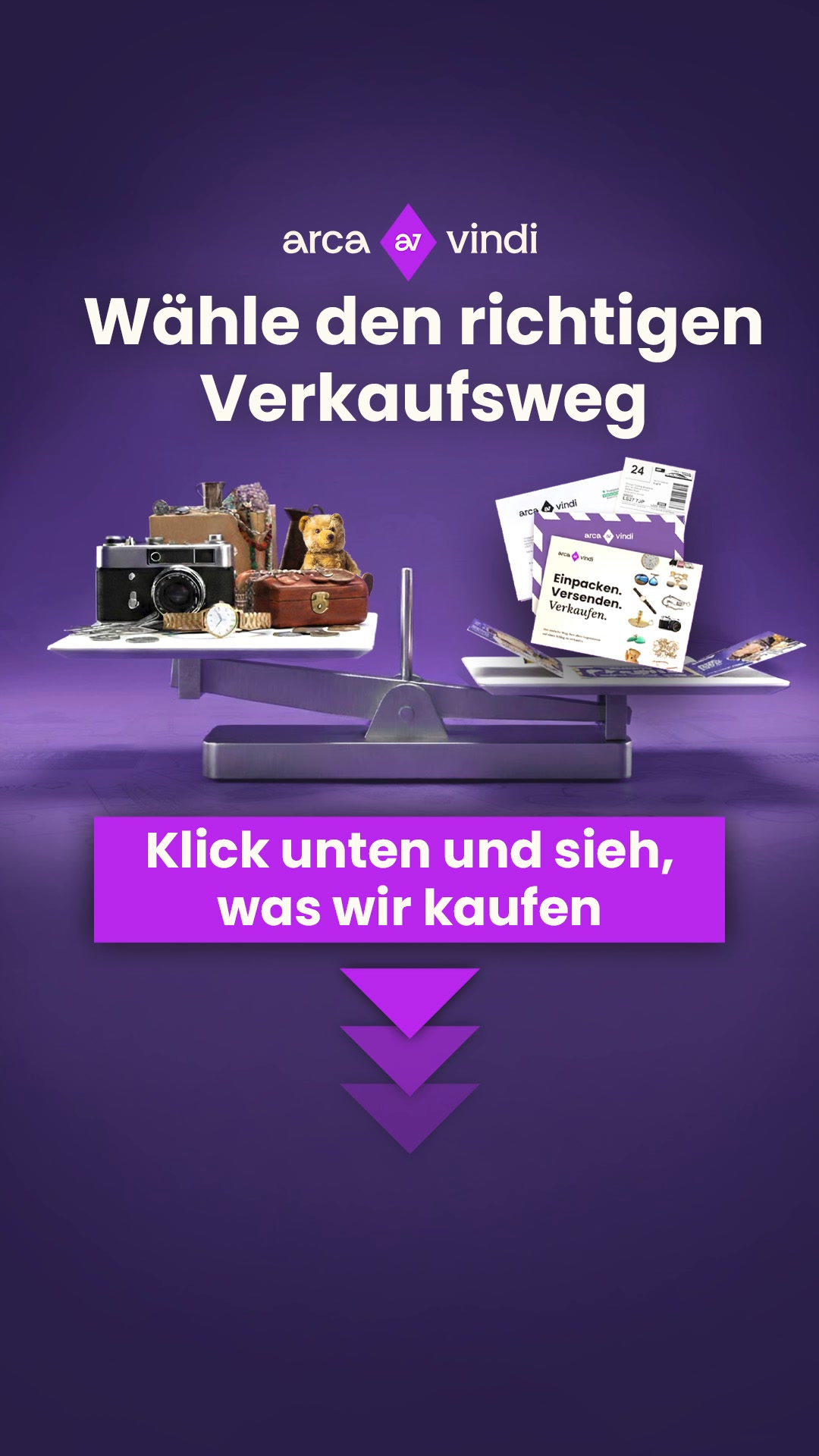 Klicke hier, um alle Artikel zu sehen, die wir kaufen