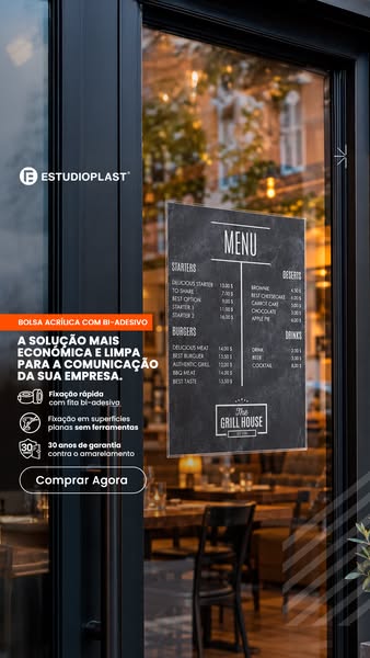 Bolsas em Acrilico
