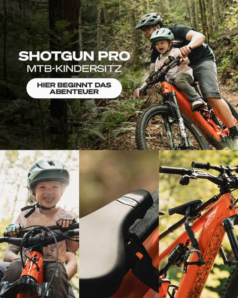 Shotgun Kinderfahrradsitz | Kostenloser Versand