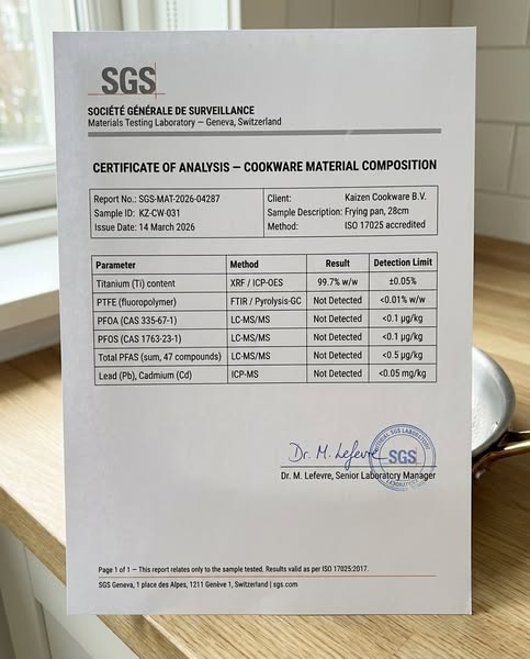 I asked the manufacturer for an SGS lab report before I would buy the pan.