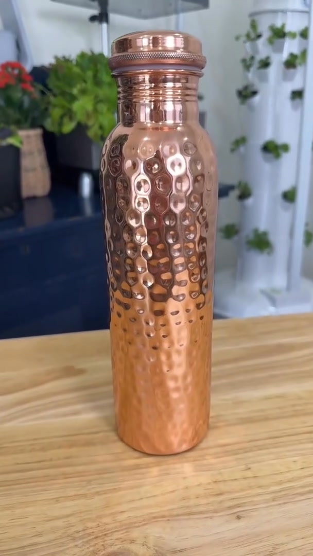Handmade Pure Copper Water Bottle — Timeless, Elegant, and Plastic-Free