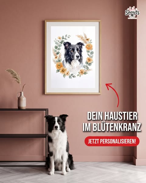 Dein Haustier im Blütenkranz – Poster ab 19,99 €