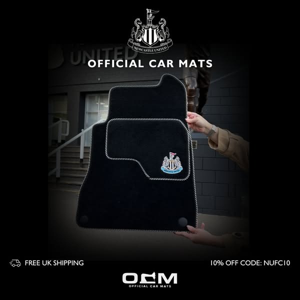 Newcastle United Licenced Car Mats