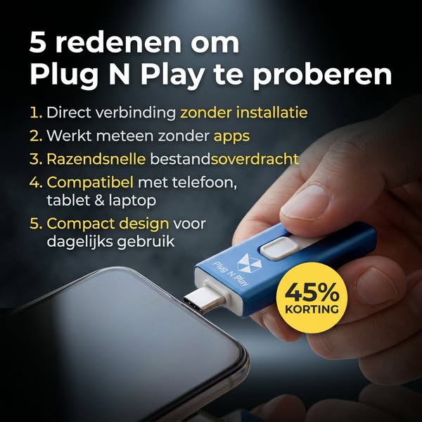 Foto’s en video’s veilig en snel opslaan.