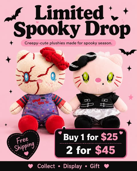 Hello Kitty Spooky Plushie