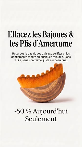 2 minutes par jour = peau plus ferme & moins de gonflements.