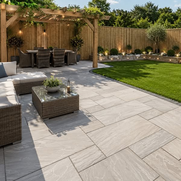 Kandla Grey Mixed Sandstone Paving Slab