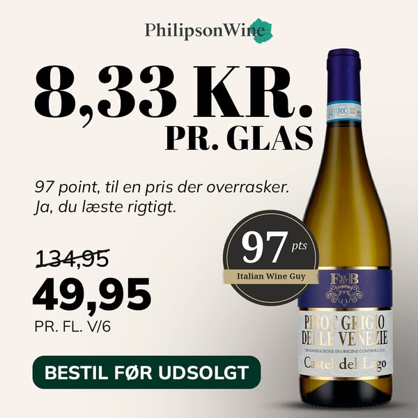 8,33 kr. pr. glas - 97 point italiensk