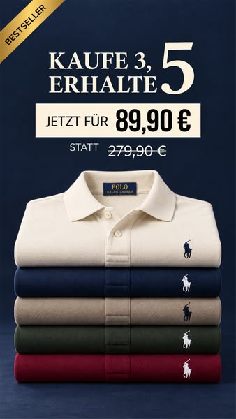 5 Polos für 89,90€