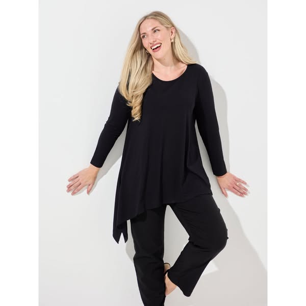 Tahlia Jersey Top - Black