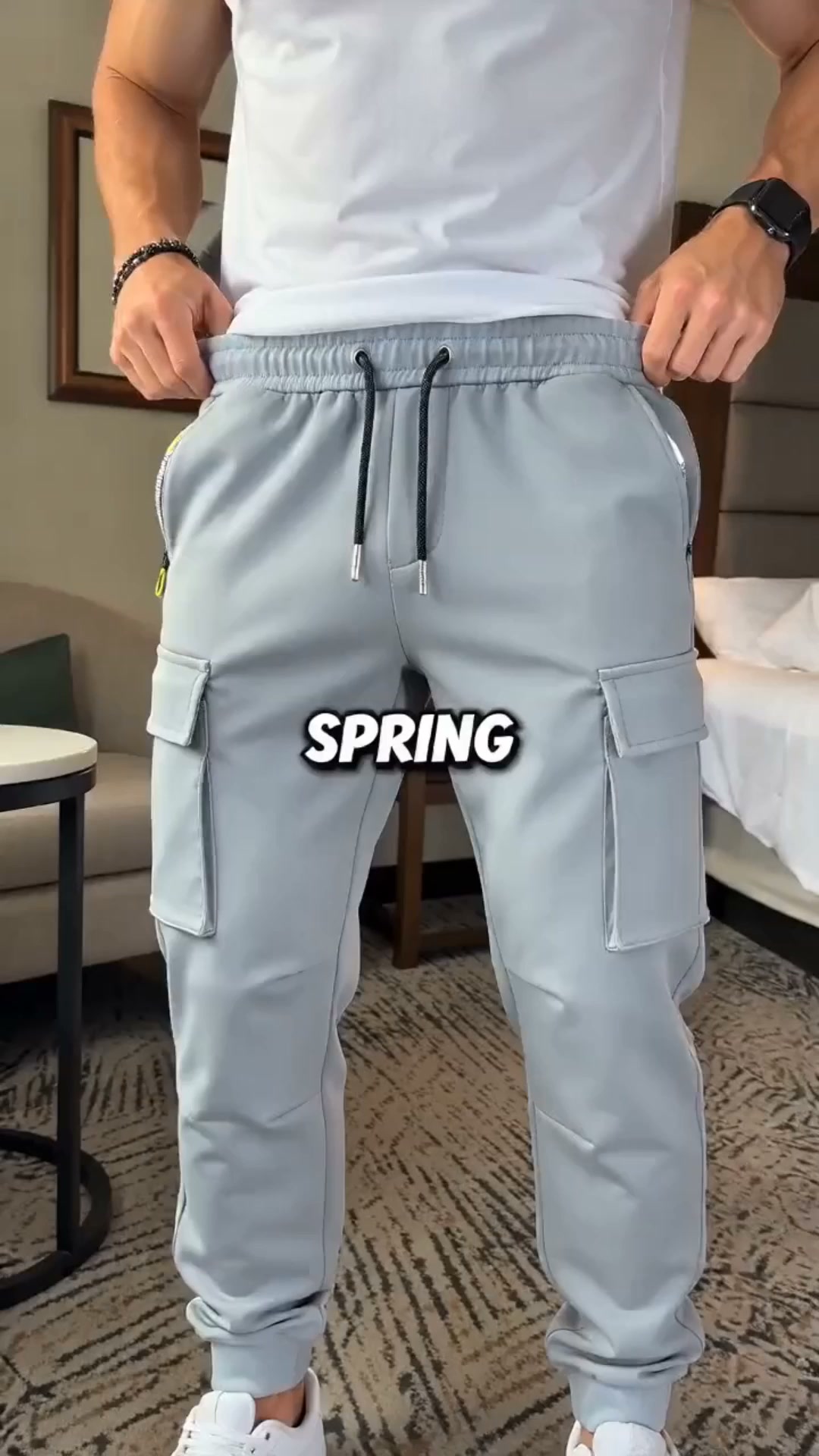 BESTSELLER | 8PCS $26.99 | Men's Multi- Pocket Cargo Jogger Pants