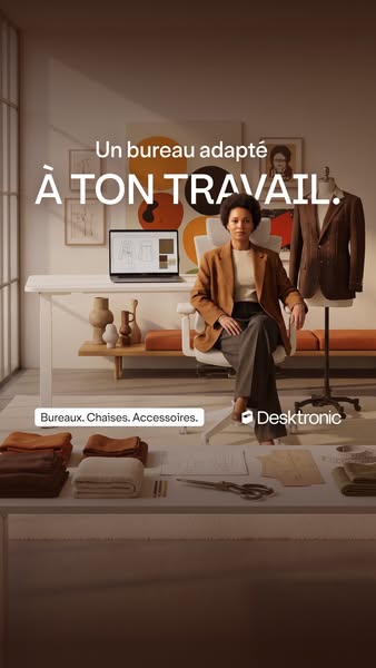 Un bureau qui tient ton rythme.
