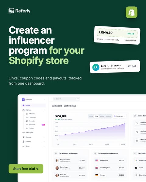 Create an influencer program for your Shopify store