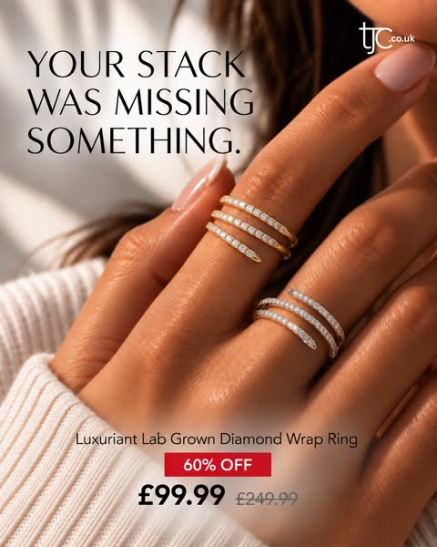 43 Lab Diamonds. One Wrap Ring.