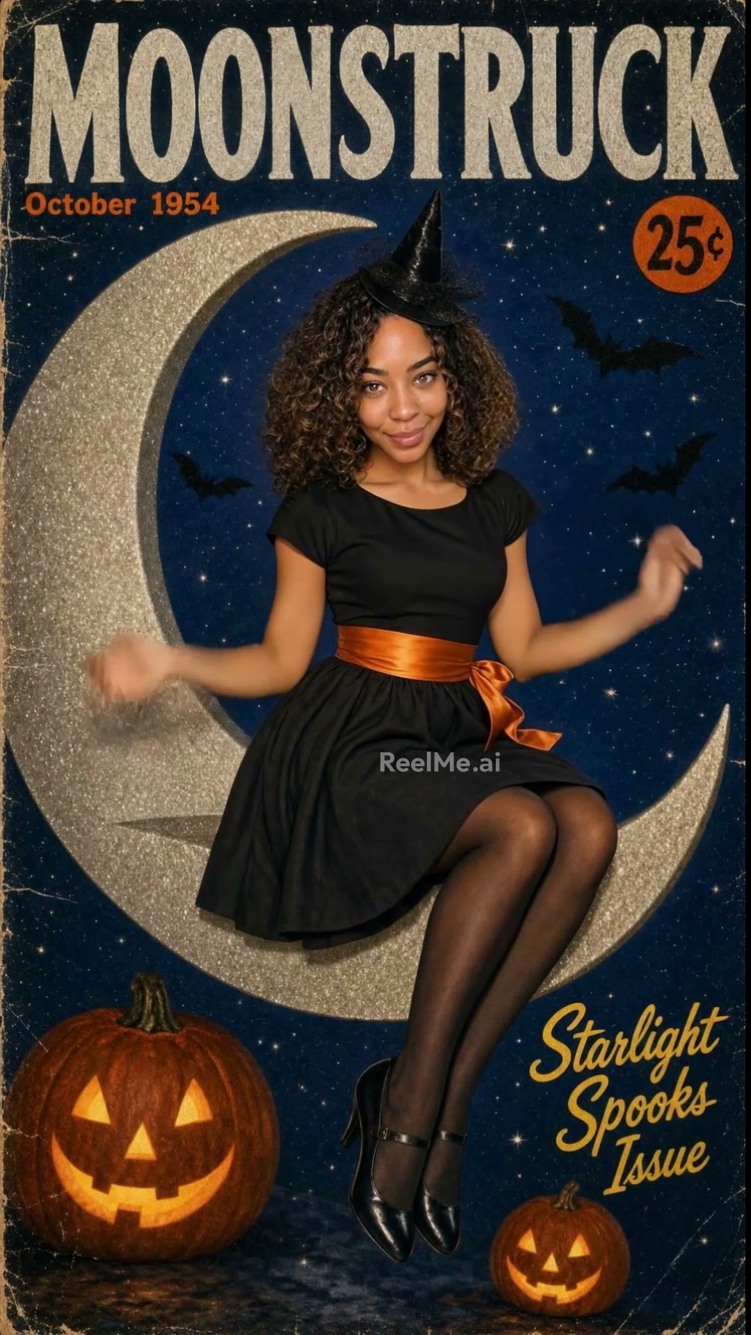 Turn your photo into a vintage Halloween cover