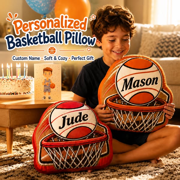 Personalized Basketball Pillow — Made for Little Hoops Fans